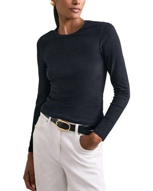 Reiss Jada Woven Top - Blue