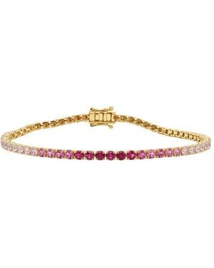 Sabrina Designs 14K 4.80 Ct. Tw. Diamond & Sapphire Tennis Bracelet - White