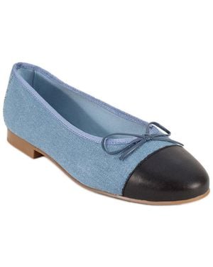 Menina Step Monique Leather Flat - Blue