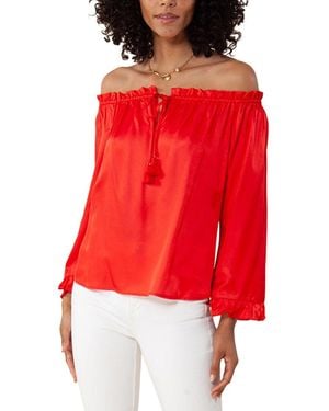 Hale Bob Silk-blend Top - Red