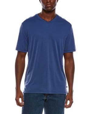 Tommy Bahama Bay Stripe V-Neck T-Shirt - Blue
