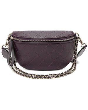 Tiffany & Fred Paris Quilted Leather Fanny Pack - Purple