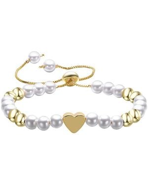 Rachel Glauber 14K Plated Beads Bracelet - Metallic