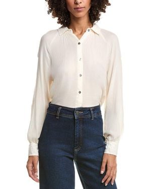 Bella Dahl Flowy Raglan Sleeve Shirt - White