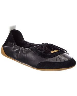 Chloé Kick Leather & Suede Ballerina Sneaker - Black