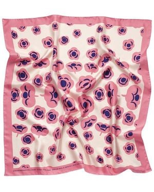Marimekko Marimekko Lauhtua Tumma Silk Scarf - Pink