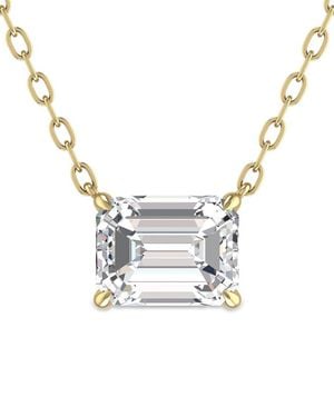 Lab Grown Diamonds 14k 0.25 Ct. Tw. Lab Grown Diamond Necklace - Metallic