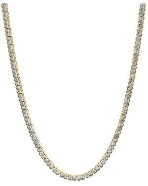 Effy Fine Jewelry 14k Over Silver 1.28 Ct. Tw. Diamond Necklace - Metallic