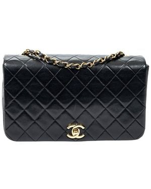 CHANEL Black Quilted Lambskin Leather Cc Turn Lock Mademoiselle Full Flap (authentic Pre-loved)