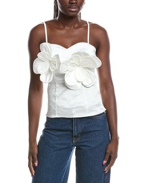 Gracia Double Big Flower Camisole - Blue