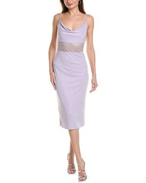 Et Ochs Harmony Crystal Silk-trim Midi Dress - Purple