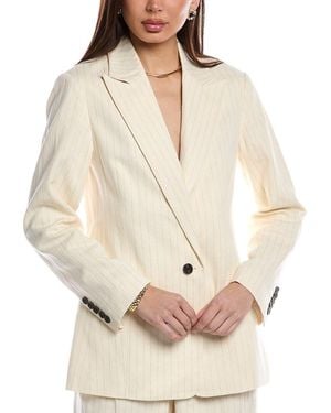 AllSaints Payton Linen-Blend Blazer - Natural