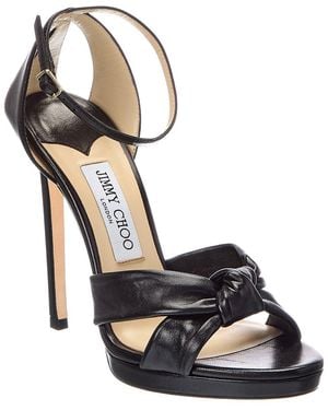 Jimmy Choo Rosie 120 Leather Sandal - Metallic