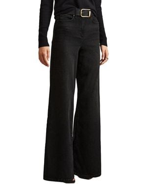 Reiss Ameria Wide Leg Jean - Black