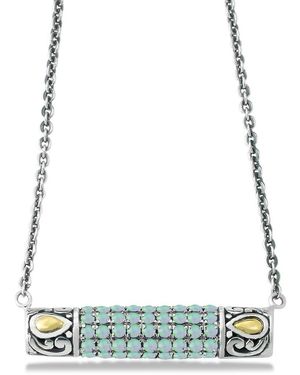 Samuel B. 18K & 0.54 Ct. Tw. Opal Necklace - Green