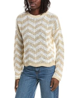 Isla Odele Chevron Stripe Jumper - White