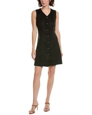 Pascale La Mode Sleeveless Mini Shirtdress - Black