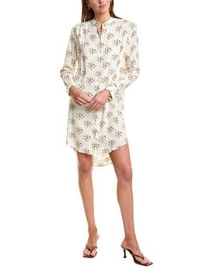 Kule Button Front Mini Dress - White