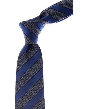 Canali Blue Stripe Silk Tie