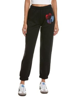 Vintage Havana Patchwork Hearts Jogger - Black