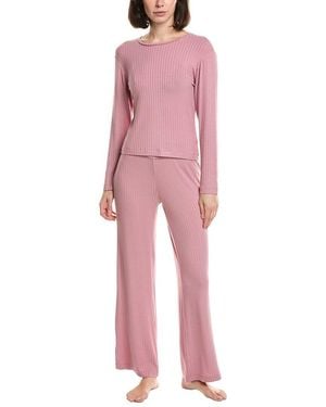 Natori 2pc Harmony Rib Pajama Set - Pink