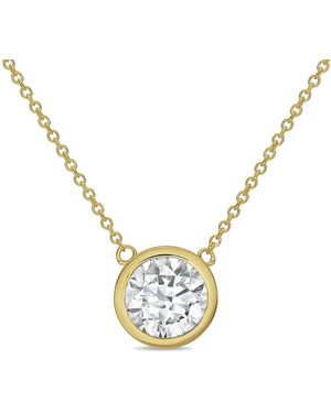 Diana M. Jewels Diana M. 14K 2.00 Ct. Tw. Lab-Grown Diamond Pendant Necklace - Metallic