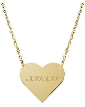Jane Basch Xoxo Heart 14k Pendant - White