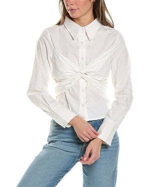 Avantlook Wrap Front Shirt - White
