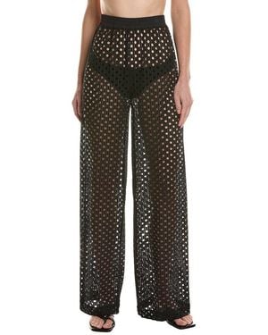 Carmen Marc Valvo Crochet Pant - Black