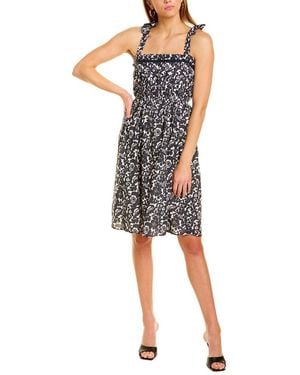 CELINA MOON Tie-Shoulder A-Line Dress - Black