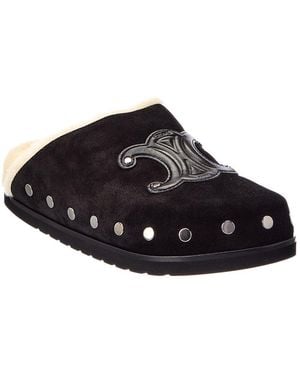 Celine Pitea Leather Clog - Black