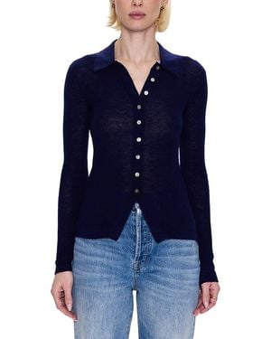 Pistola Korey Fitted Rib Cardigan - Blue
