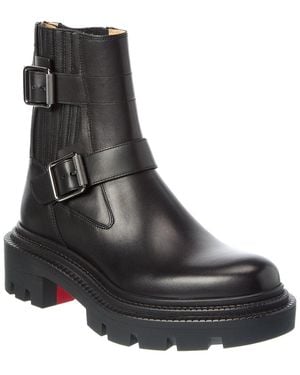 Christian Louboutin Oxybootie University Leather Boot - Black