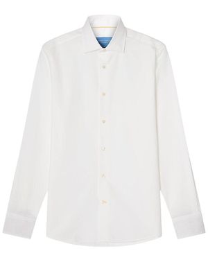 Robert Talbott Reynolds Novelty Cuff Poplin Shirt - White