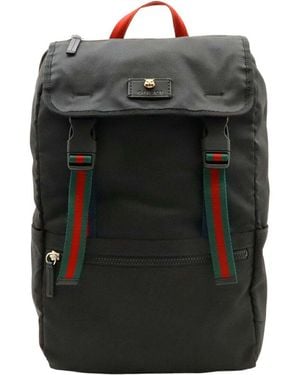 Gucci Techno Canvas Leather Backpack (authentic Pre-loved) - Black