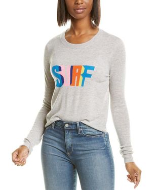 Autumn Cashmere Surf Intarsia Cashmere Jumper - White