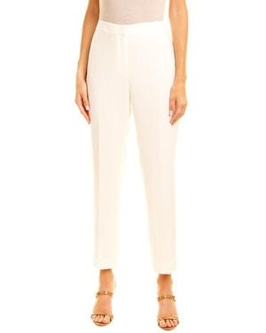 Lafayette 148 New York Clinton Cuffed Pant - White