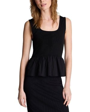 Kenneth Cole Combo Peplum Tank Seamless - Black