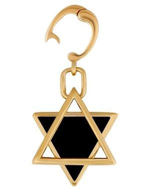 Karma and Luck Plated Onyx Pendant Charm - White