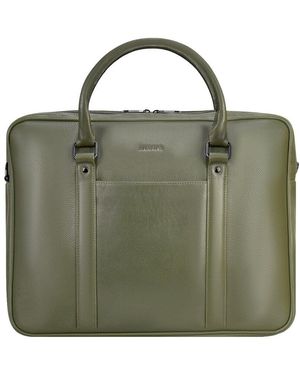 CHAMPS Onyx Leather Briefcase - Green