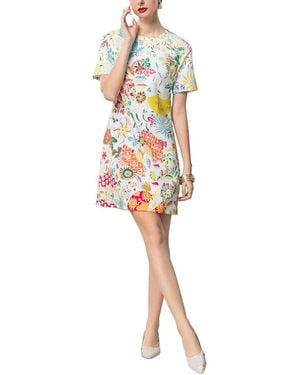 BURRYCO Short Sleeve Mini Dress - White
