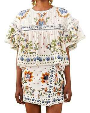 FARM Rio Garden Blouse - White