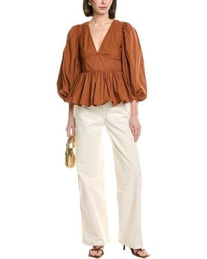 STAUD Luna Top - Brown