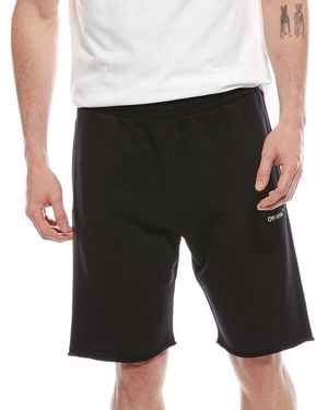 Off-White c/o Virgil Abloh Off- Diagonal Helvetica Sweatshort - Black