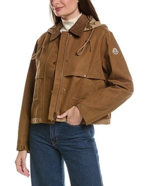 Moncler Aconitum Hooded Shirt Jacket - Brown
