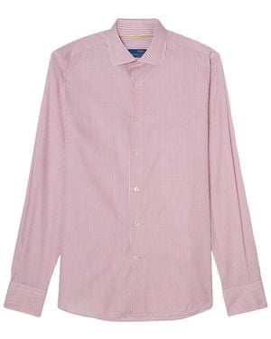 Robert Talbott Reynolds Twill Bengal Dress Shirt - Pink