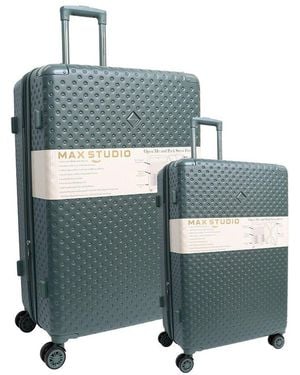 Max Studio Tonal Tufted Abs 2pc Hard-sided Luggage Set - Gray