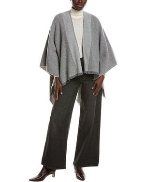 Rag & Bone Joni Tweed Reversible Wool Poncho - Grey