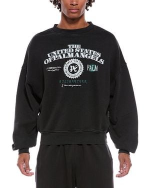 Palm Angels Dollar Loose Crewneck Sweatshirt - Black