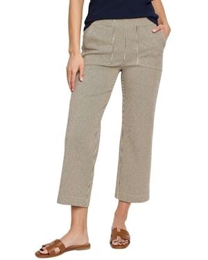 NIC+ZOE All Day Stripe Wide-Leg Jean - Natural